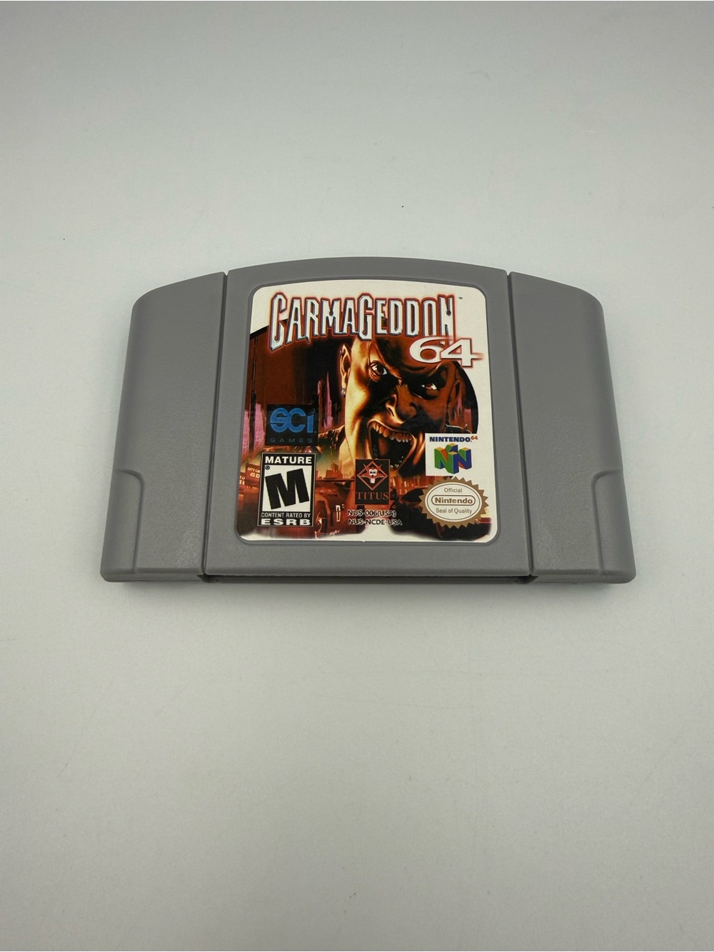 Nintendo Carmageddon 64 Cartridge - Gray Label Art